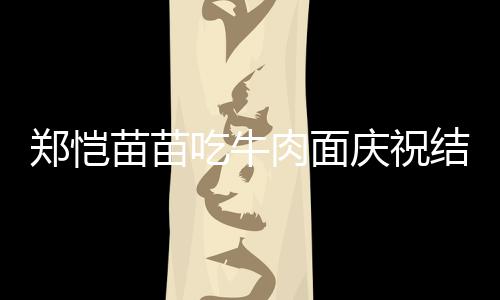 办婚庆祝郑恺肉面吃牛苗苗结婚今年年 一周礼